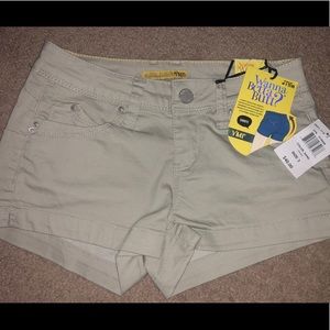 YMI khaki shorts.